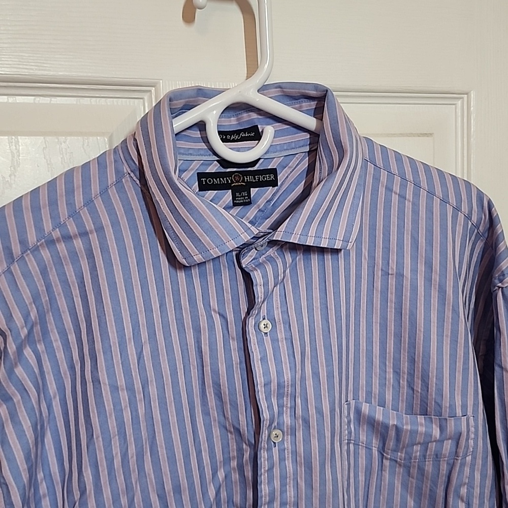 TOMMY HILFIGER LONG SLEEVE BUTTON DOWN SHIRT SZ XL